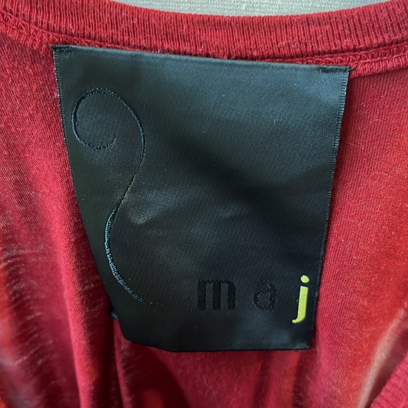 Maj Deep Red Tank Top Tie Dye Flowy Beach Coverup Womens Small - Picture 3 of 8